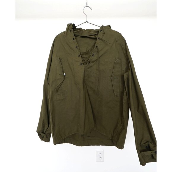 Vintage Vietnam War Era Wet Weather USN Deck Jacket Army Green Size 32